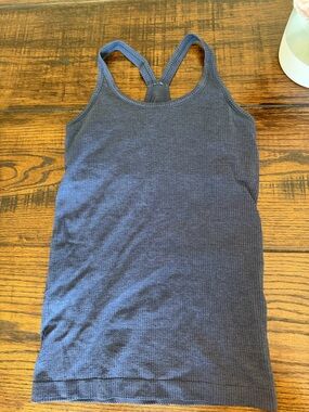 Lululemon Navy Ribbed Racerback Tank Top